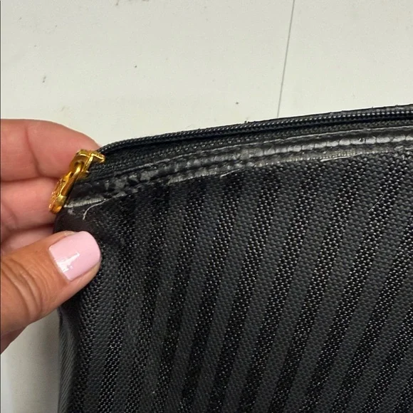 Fendi Black Striped Toiletry Bag - Picture 5 of 7